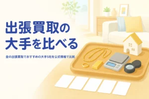 金の出張買取でおすすめの大手5社を比べる記事のアイキャッチ