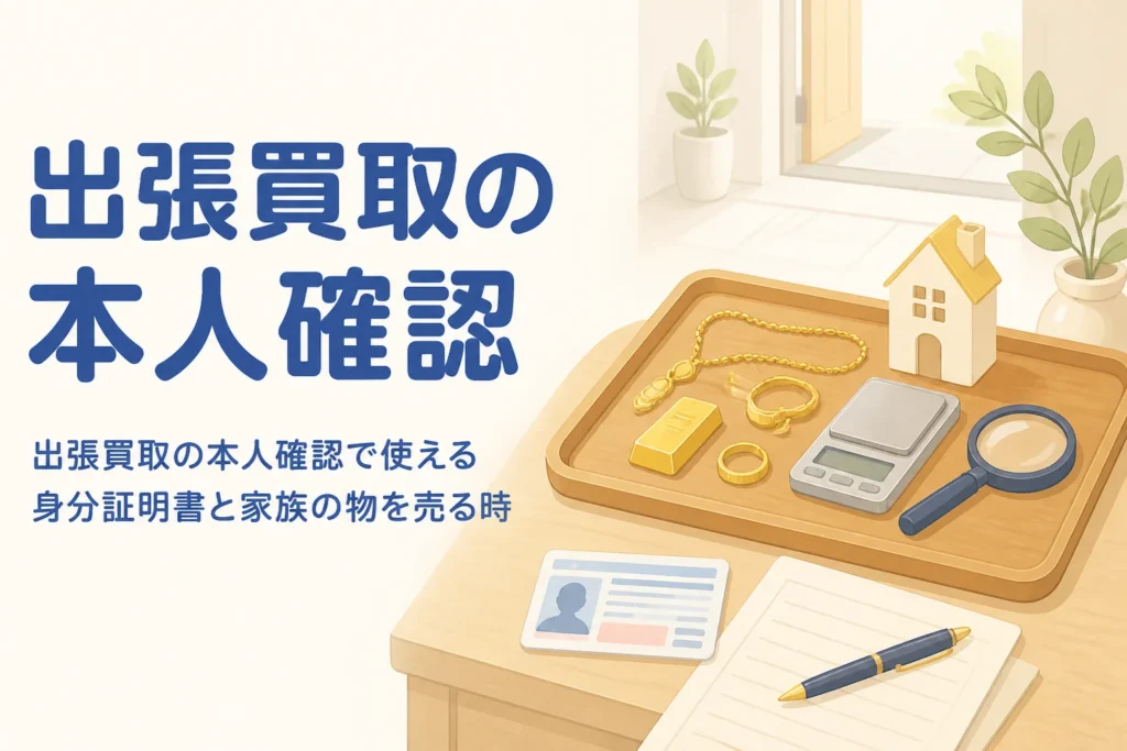 金の出張買取の本人確認と身分証明書を紹介する記事のアイキャッチ