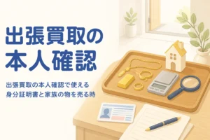 金の出張買取の本人確認と身分証明書を紹介する記事のアイキャッチ