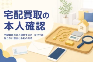 宅配買取の本人確認で身分証のコピーだけでは足りない理由と各社の方法を紹介する記事のアイキャッチ