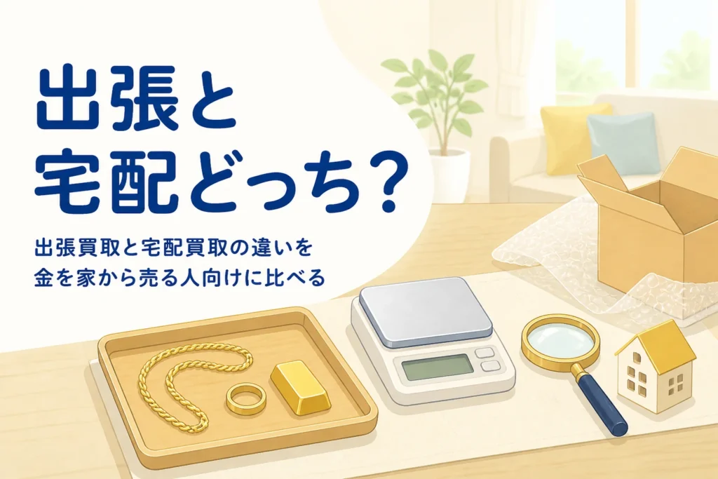 出張買取と宅配買取の違いを比べる記事のアイキャッチ