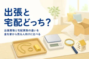 出張買取と宅配買取の違いを比べる記事のアイキャッチ